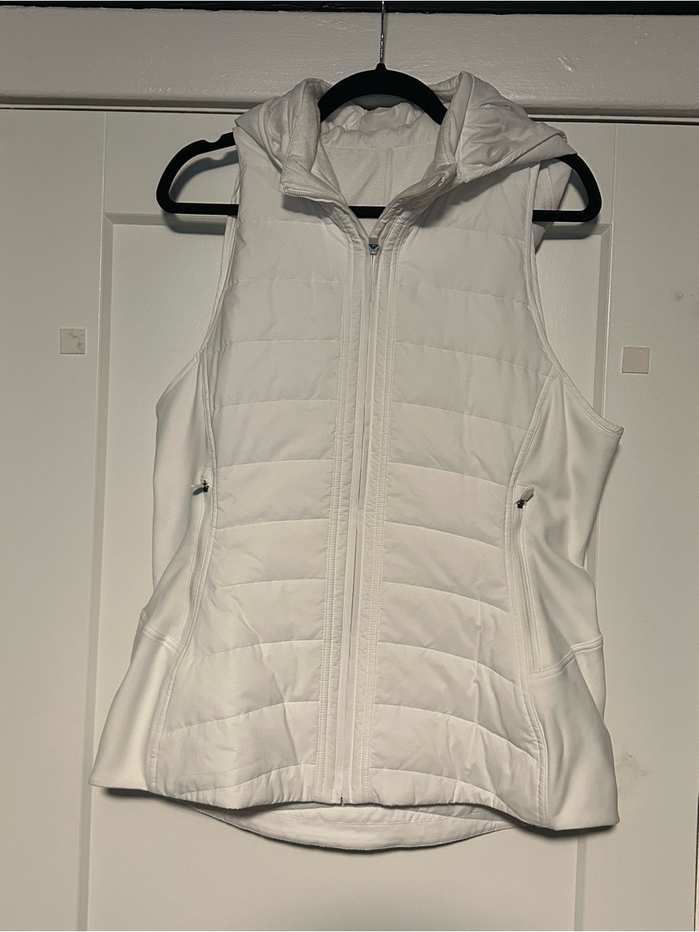 lululemon athletica White Quilted Hooded Vest
